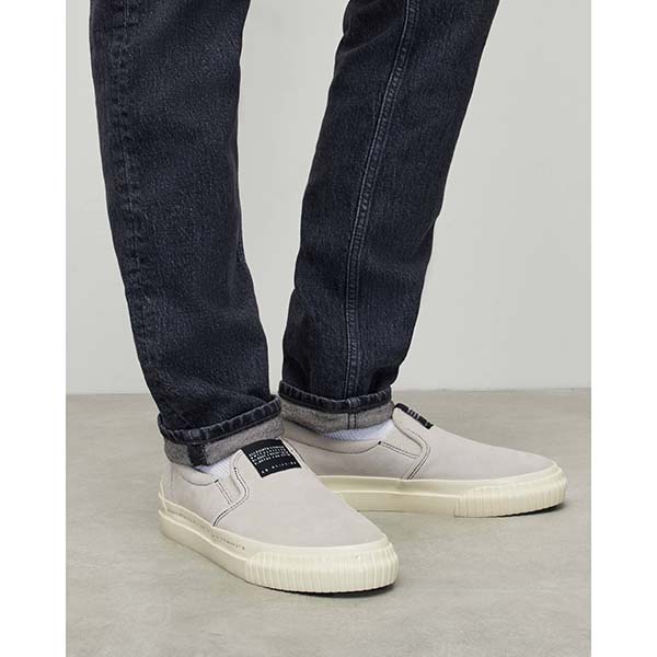 Allsaints Australia Mens Slip Suede Low Top Sneakers White AU03-016